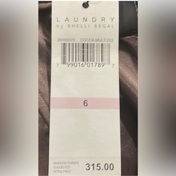 Laundry by Shelli Segal Sleeveless Silk Maxi Dress Striped Weave Abstract Print - Picture 11 of 11